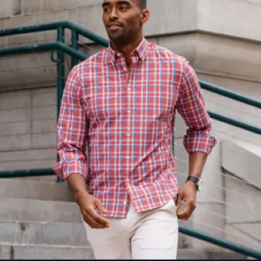Mizzen+Main Gingham Leeward Dress Shirt